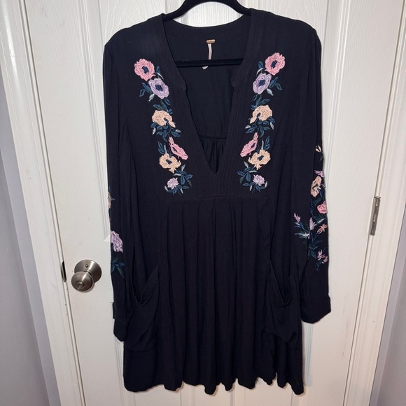 Free People Mia Floral Embroidered Long Sleeve Dress - Picture 1 of 12